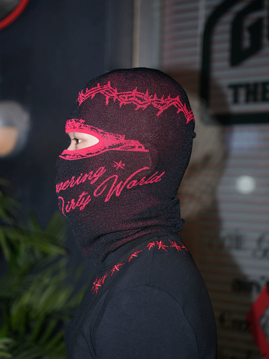 TGFCLUB x SNOWMAKER Crown of Thorns Knit Face Mask | Face 3 Face