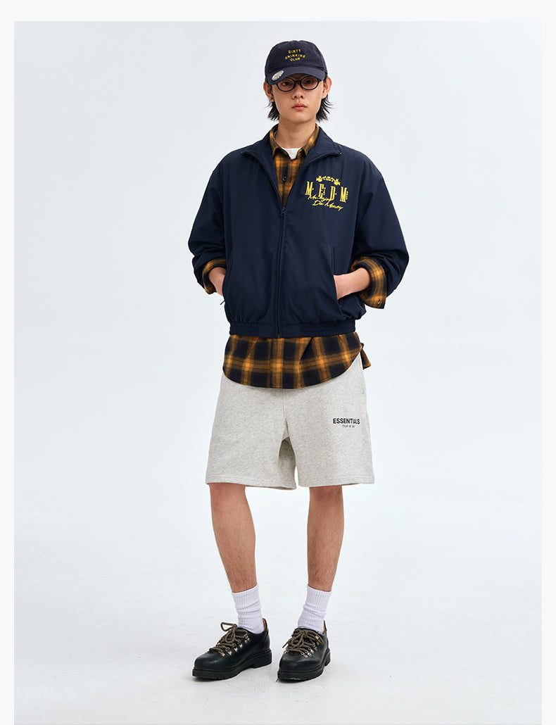 MEDM Basic Logo Embroidered Track Jacket | Face 3 Face