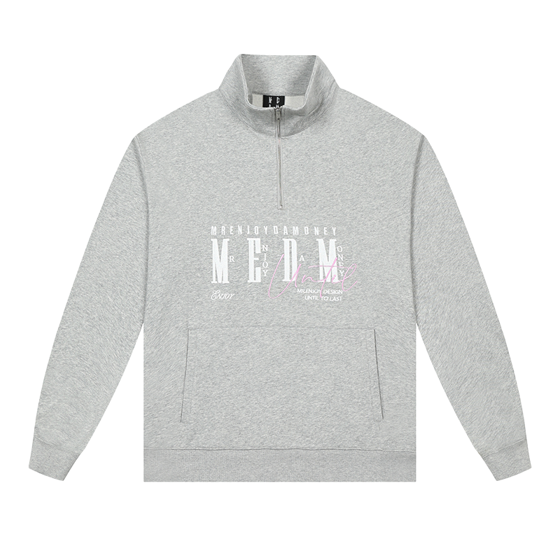 MEDM Half-Zip Logo Embroidered Sweatshirt | Face 3 Face