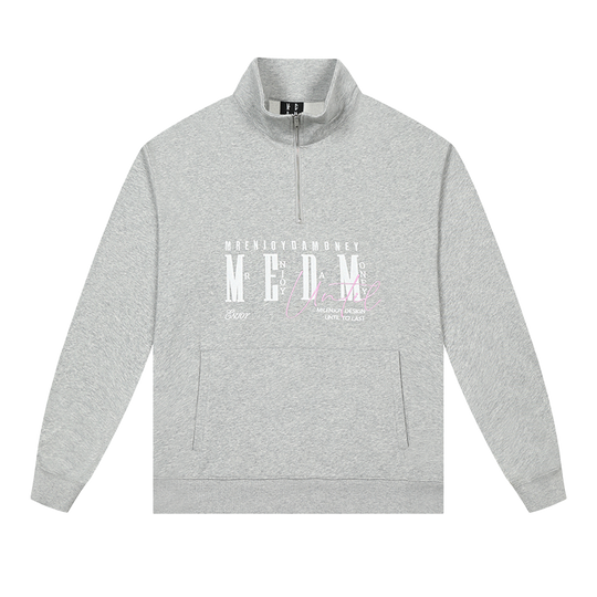 MEDM Half-Zip Logo Embroidered Sweatshirt | Face 3 Face