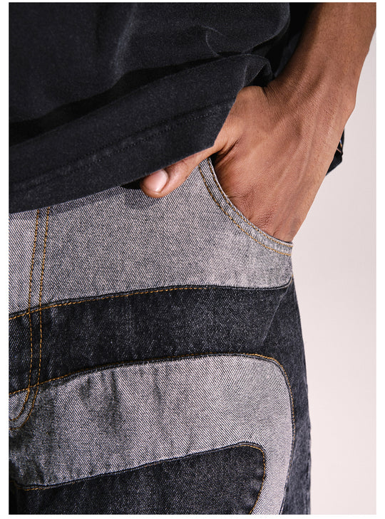 Remedy Wave Graphic Denim Shorts | Face 3 Face