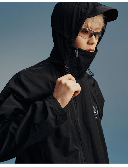 MEDM Diagonal Zip Lightweight UV Protective Outdoor Jacket | Face 3 Face