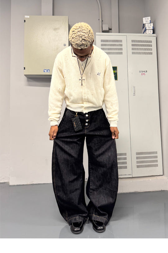 STEEPC Magnetic Button Scimitar Jeans | Face 3 Face