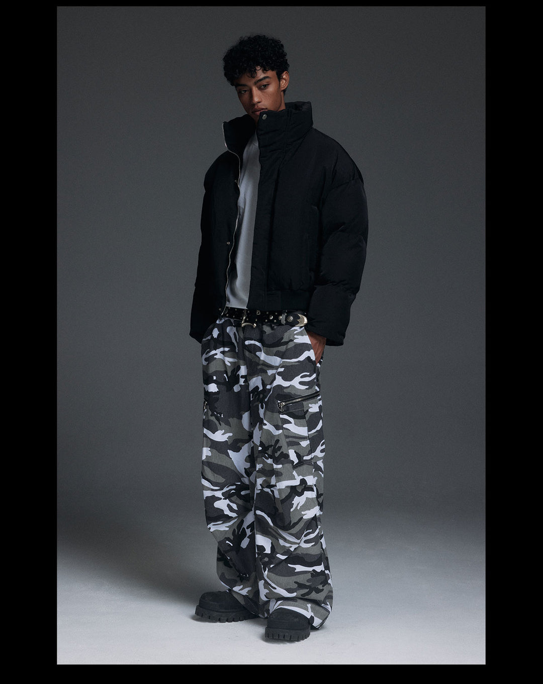 NOVACAM Stand-Up Collar Short Puffer Jacket | Face 3 Face