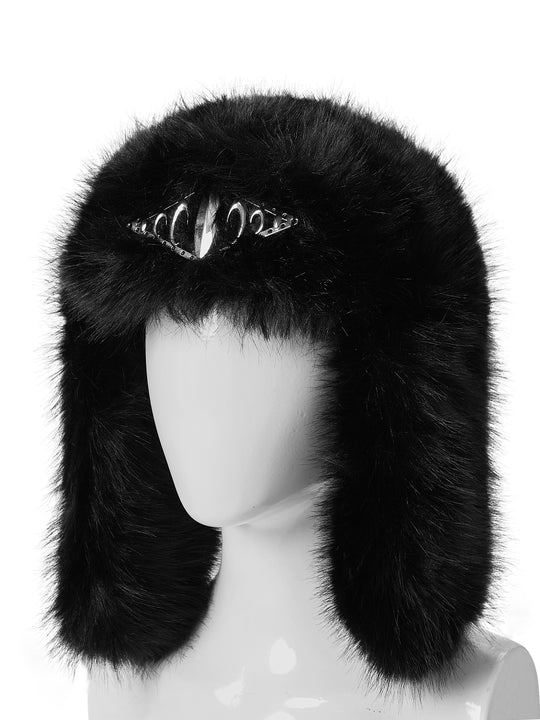 KARMANISTIC Metal Logo Fur Earflap Beanie | Face 3 Face