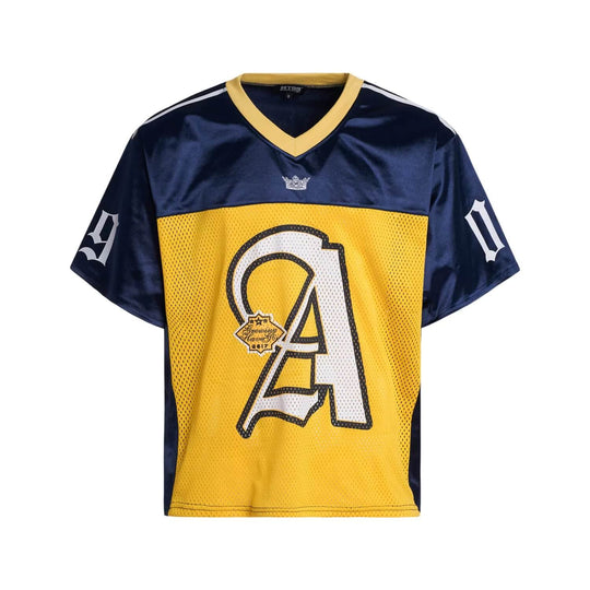 F3F Select Big Letter A Color Block Mesh Short Sleeve Jersey | Face 3 Face