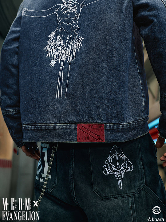 MEDM x EVA Lilith Embroidered Denim Jacket | Face 3 Face
