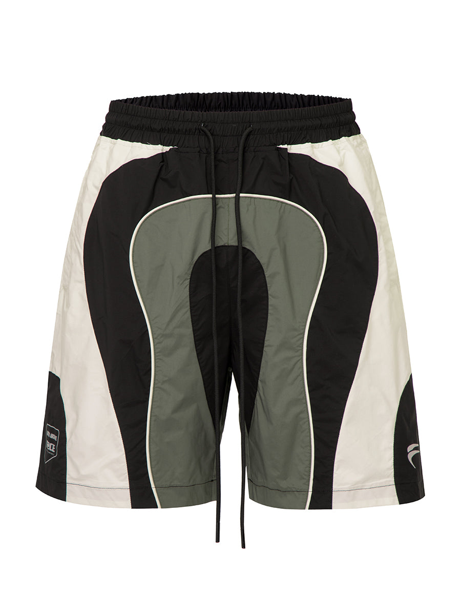 F2CE Stitching Contrast Color Nylon Basketball Shorts