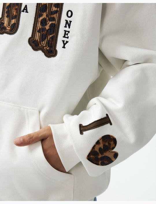 MEDM Leopard Faux Fur Layered Zip Up Hoodie | Face 3 Face