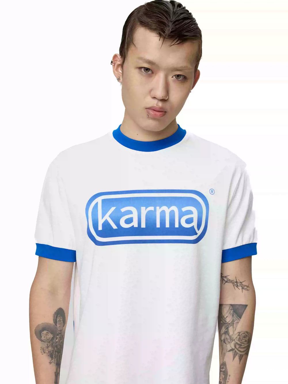 KARMANISTIC Color Block Vintage Design Tee | Face 3 Face