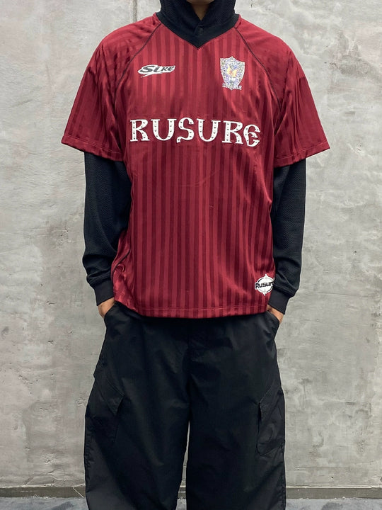 RUSURE Striped Patch Rivets Soccer Jersey | Face 3 Face