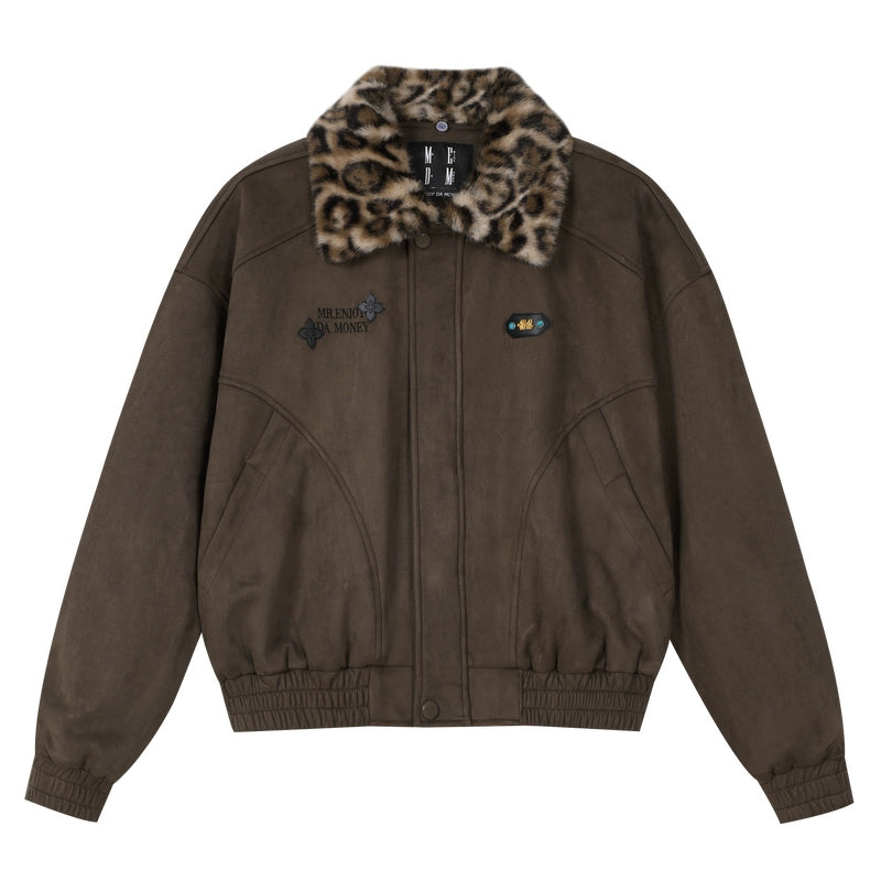 MEDM Detachable Collar Suede Jacket | Face 3 Face