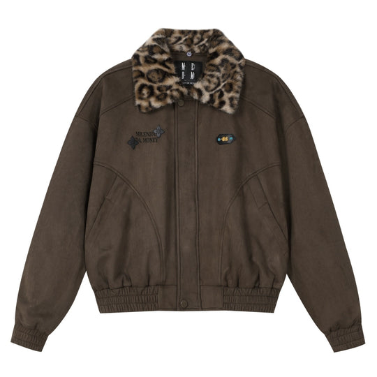 MEDM Detachable Collar Suede Jacket | Face 3 Face