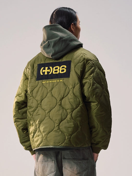 Remedy Patch Embroidered Quilted Military Jacket | Face 3 Face