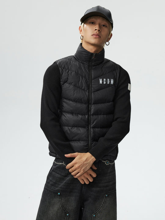 MEDM Shoulder Patchwork Lightweight Down Jacket | Face 3 Face