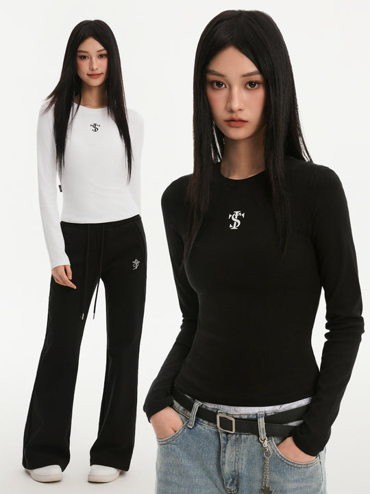 Small Town Kid Basic Slim Fit Stretch Long Sleeve Tee | Face 3 Face