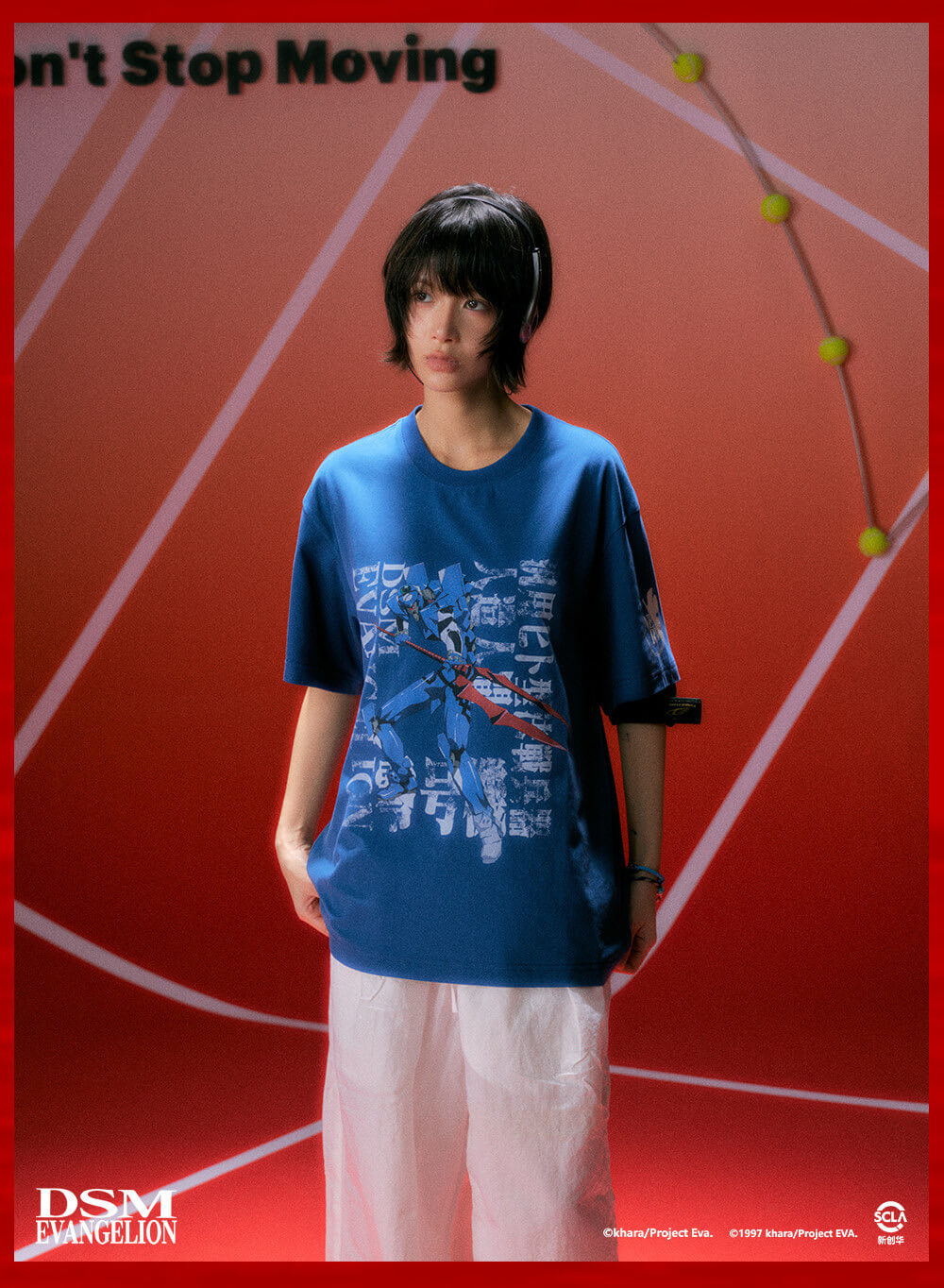 DSM x EVA Unit Graphic Print Washed Short Sleeve Tee