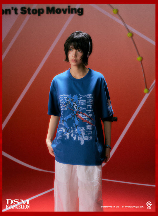 DSM x EVA Unit Graphic Print Washed Short Sleeve Tee