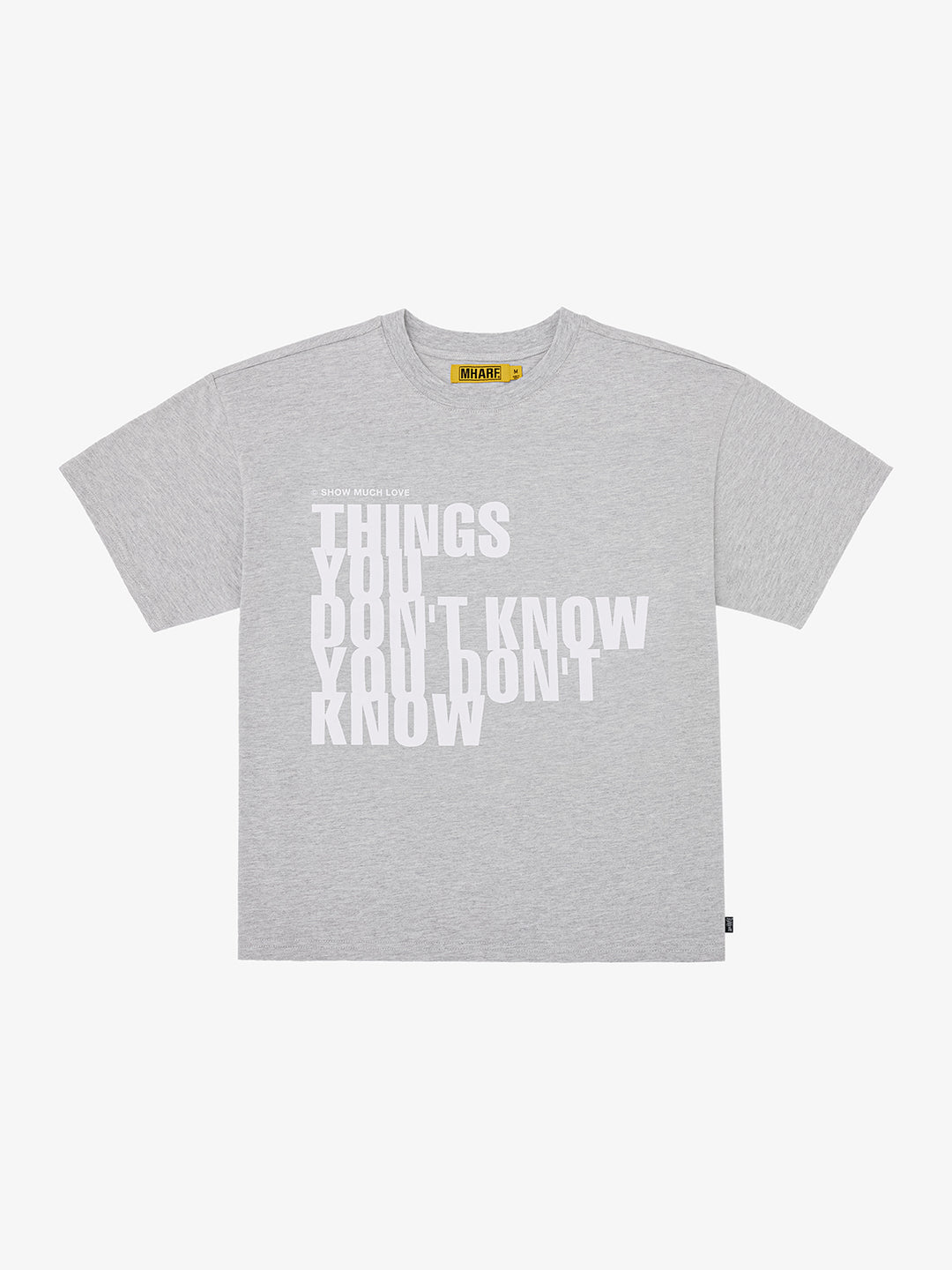 MHARF THINGS YOU DON'T KNOW Overlap Print Tee | Face 3 Face