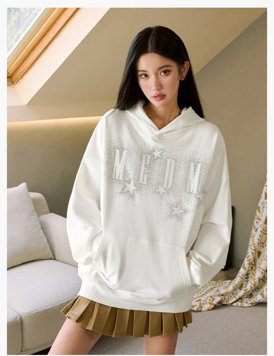 MEDM Rhinestone Star & Logo Hoodie | Face 3 Face