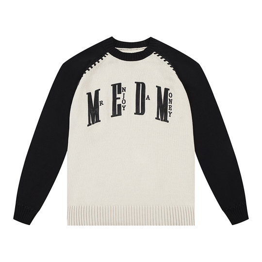 MEDM Color-Blocked Raglan Sleeve Knit Sweater | Face 3 Face