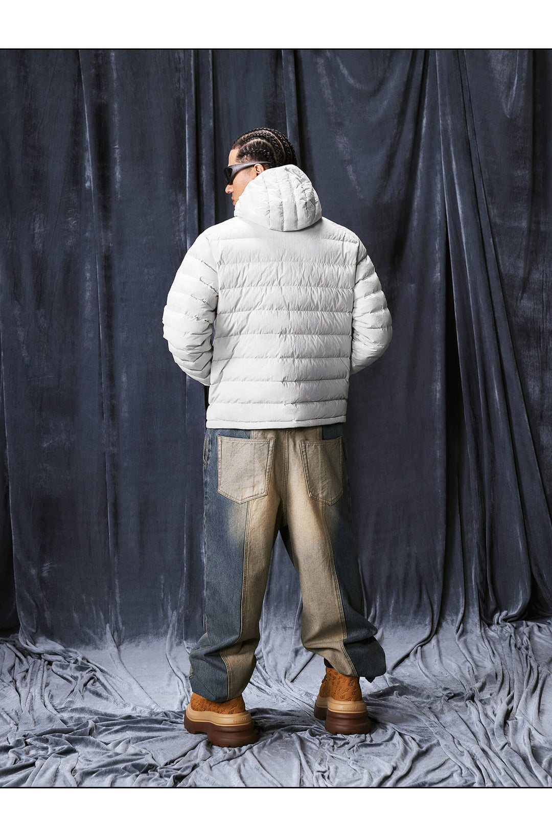 1807 Washed Fade Nylon Lightweight Down Jacket | Face 3 Face