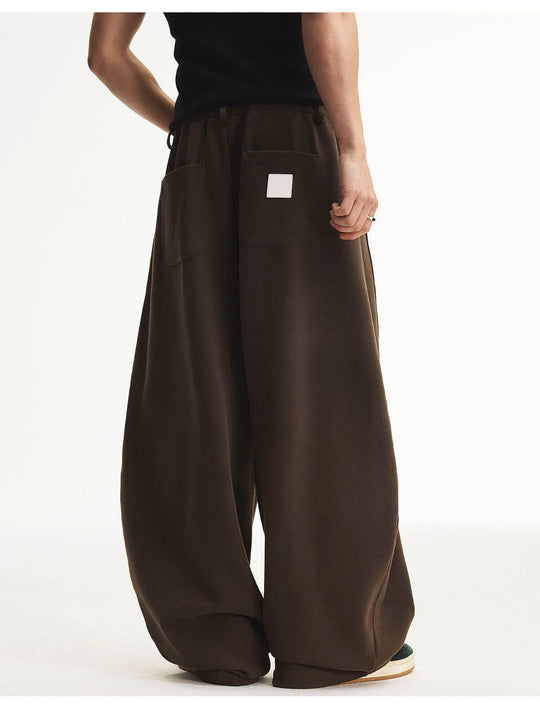 MEDM Curved Metal Tag Baggy Sweatpants | Face 3 Face