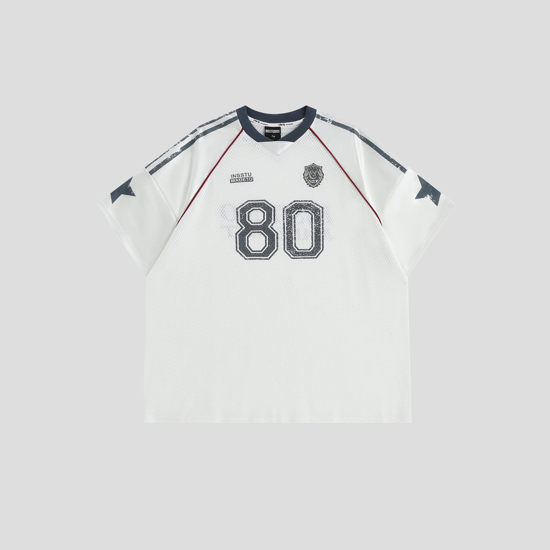 INSstudios Mesh Stripe Star Graffiti Emblem Logo Soccer Jersey | Face 3 Face