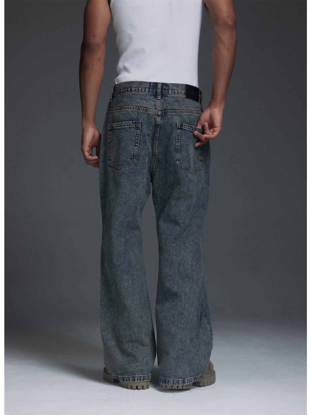 NOVACAM Frosted-Wash Flared Jeans | Face 3 Face