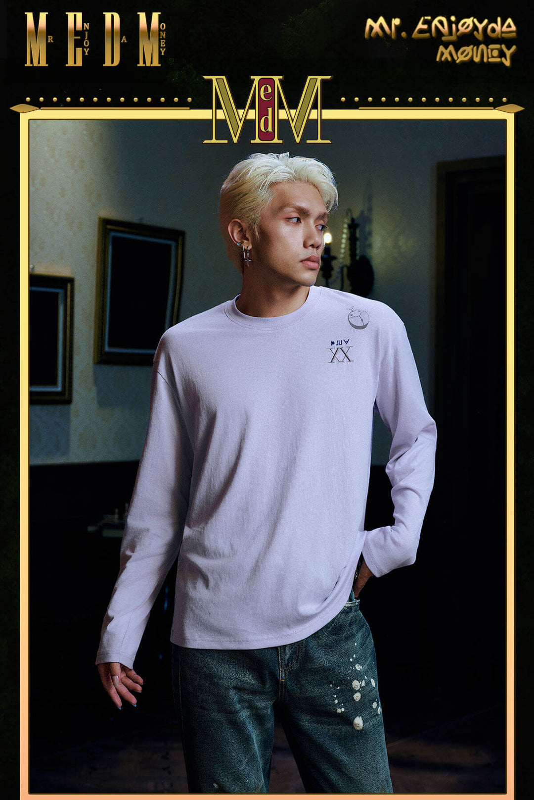 MEDM × HUNTER×HUNTER Character Monologue Print Long Sleeve Tee | Face 3 Face