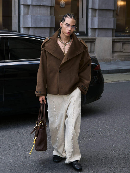 STEEPC Pure Wool Mid Length Coat | Face 3 Face