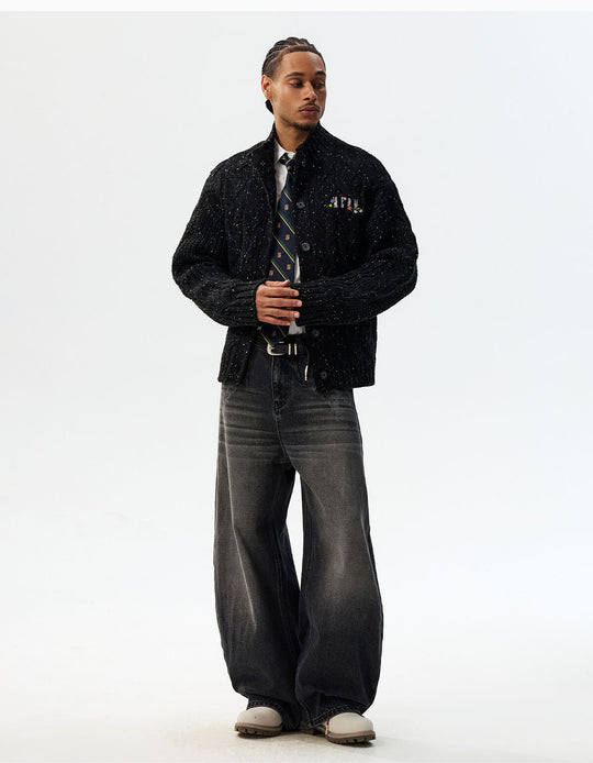 MEDM Speckled Cable Knit Cardigan | Face 3 Face