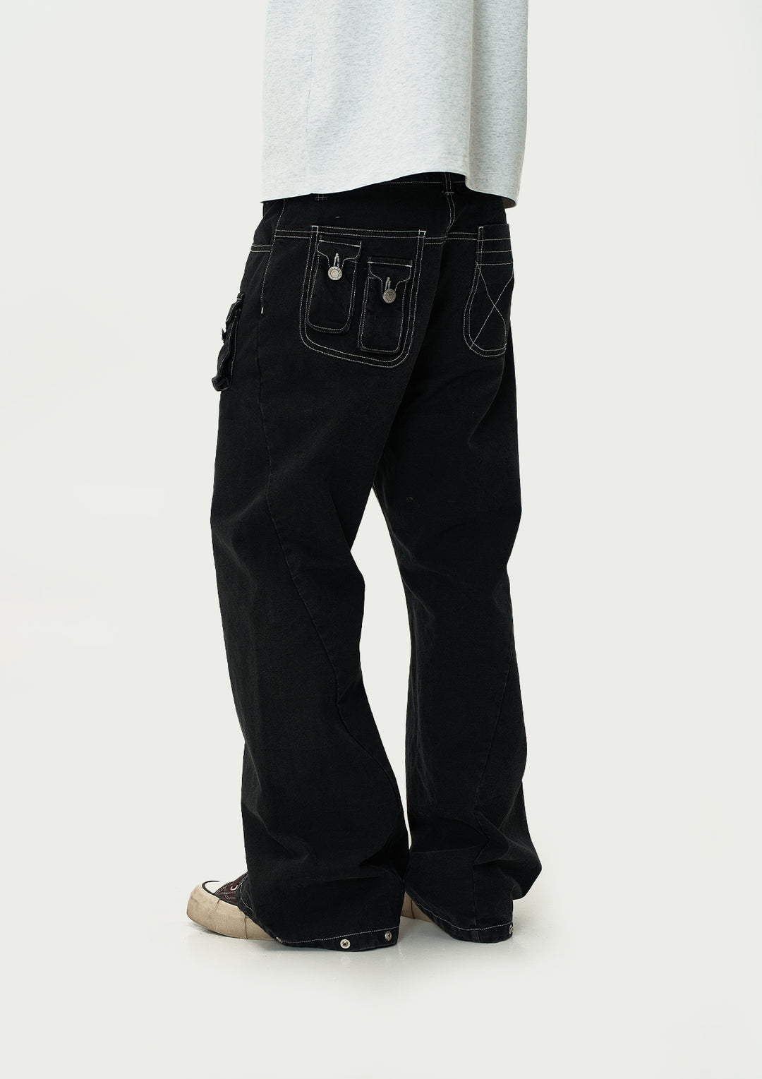 EVILKNIGHT(EK) Multi Pocket Button Fly Canvas Pants | Face 3 Face