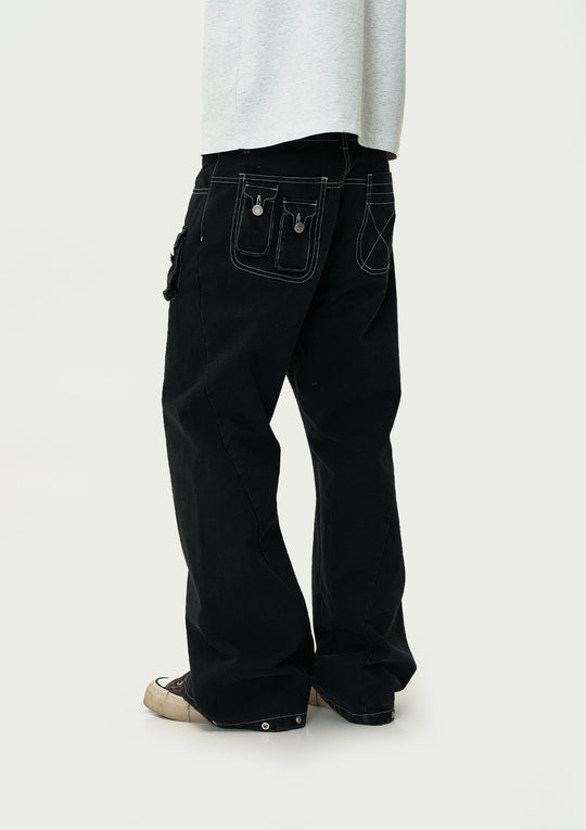EVILKNIGHT(EK) Multi Pocket Button Fly Canvas Pants | Face 3 Face