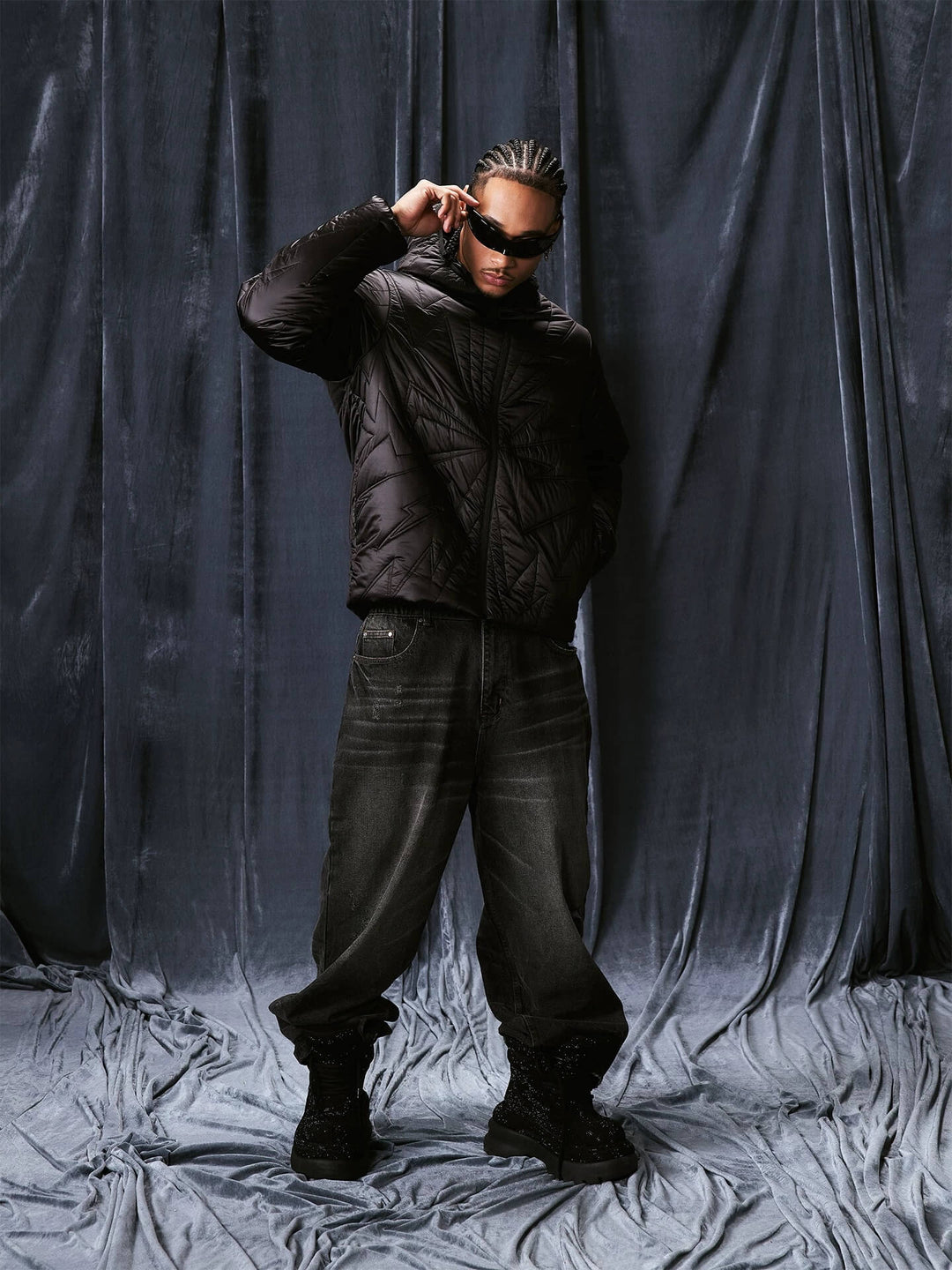 1807 Lightning Hooded Down Jacket | Face 3 Face