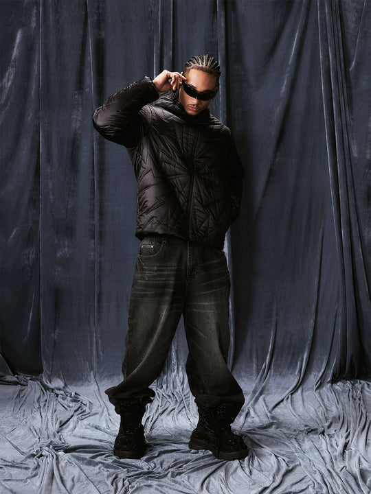 1807 Lightning Hooded Down Jacket | Face 3 Face