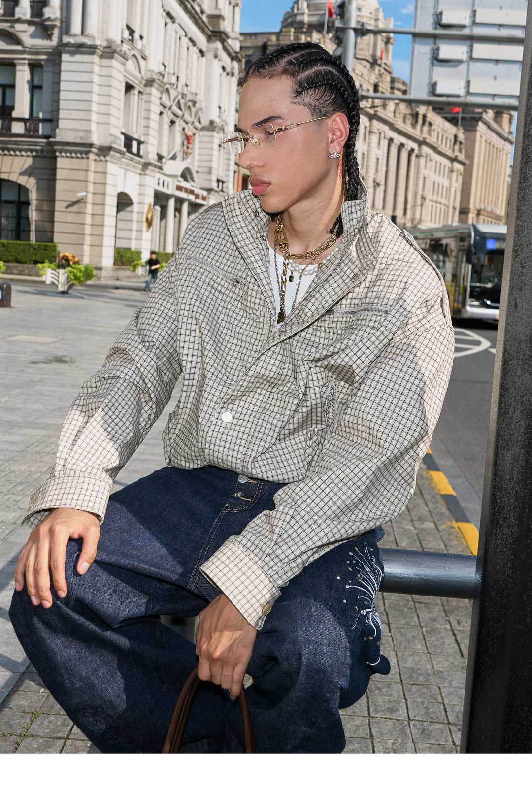 STEEPC Plaid Short Jacket | Face 3 Face