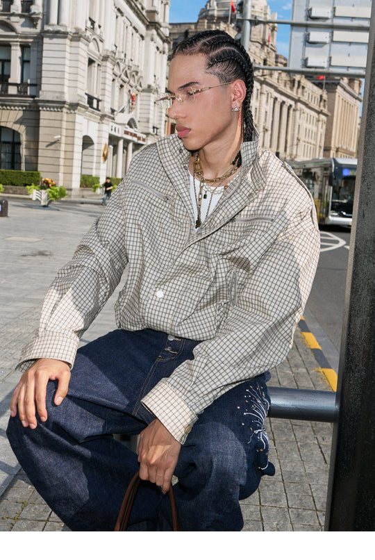 STEEPC Plaid Short Jacket | Face 3 Face