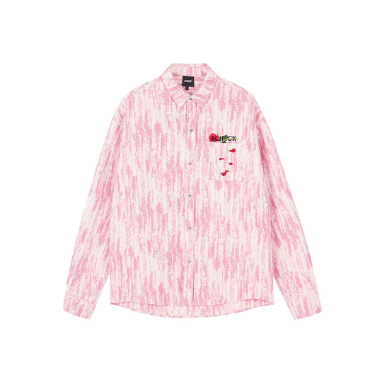 Achock Rose Embroidery Washed Long Sleeved Shirt | Face 3 Face