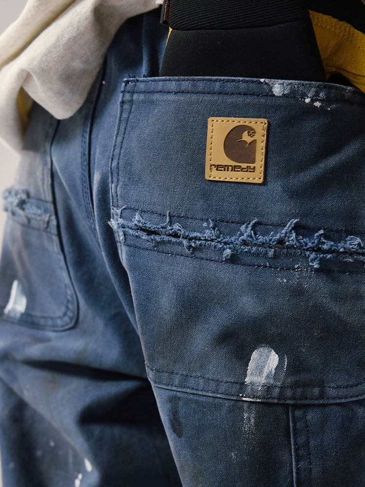 Remedy Washed Splash Ink Work Painter Pants | Face 3 Face