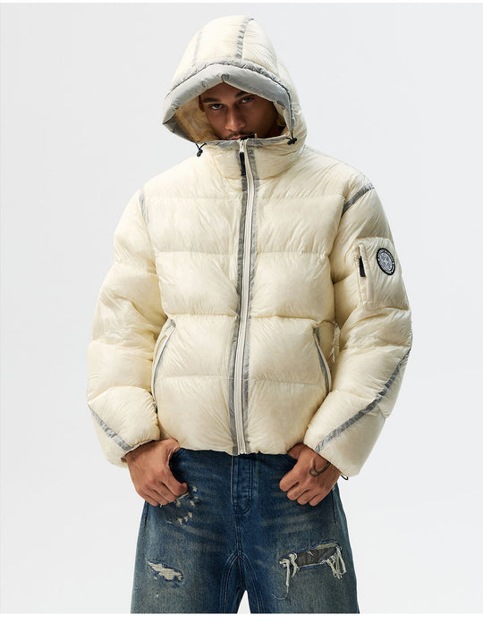 MEDM Hooded Sheer Down Jacket | Face 3 Face
