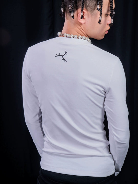 TGFCLUB TGF Logo Printed Slim Long Sleeve Tee | Face 3 Face