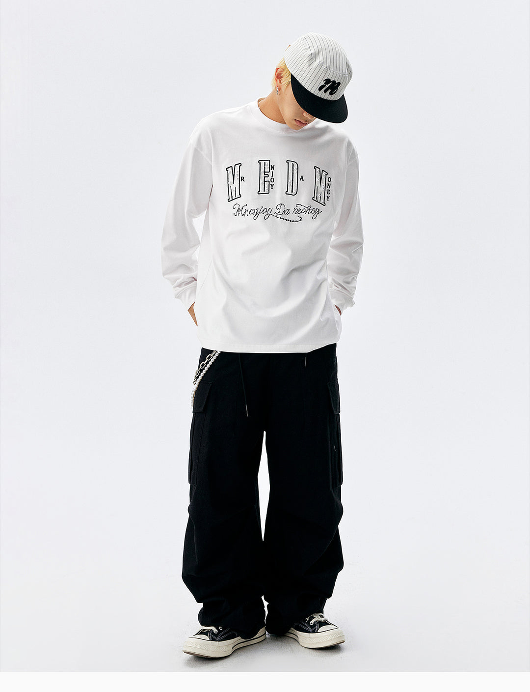 MEDM Pearl Patch Logo Long Sleeve Tee | Face 3 Face
