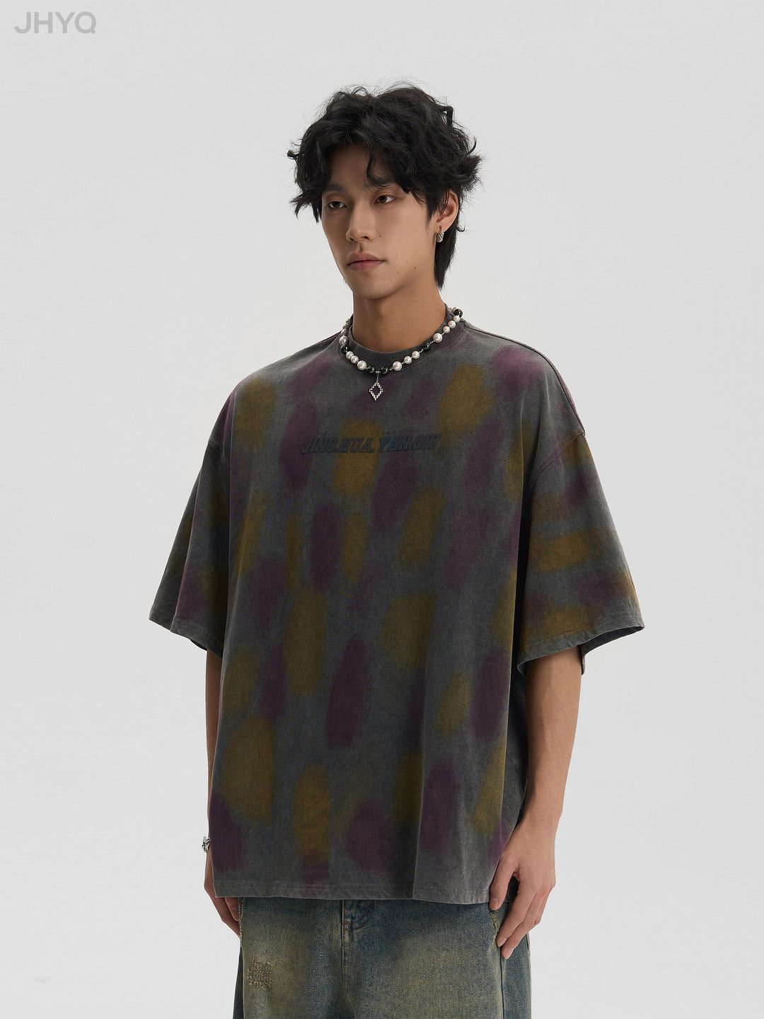 JHYQ Washed Old Worn Polka Dot Dye Tee