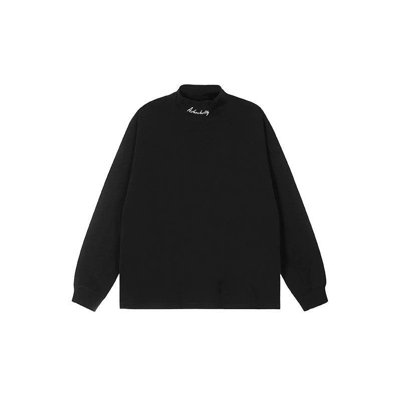 Achock Loose Half High Neck Long Sleeve Tee | Face 3 Face