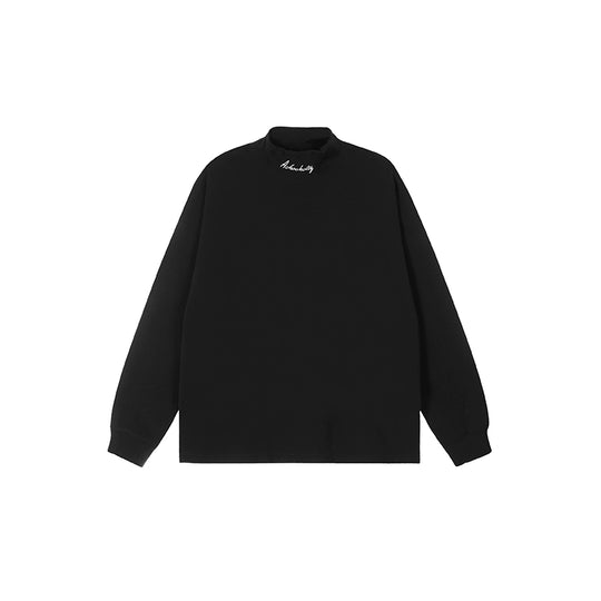 Achock Loose Half High Neck Long Sleeve Tee | Face 3 Face