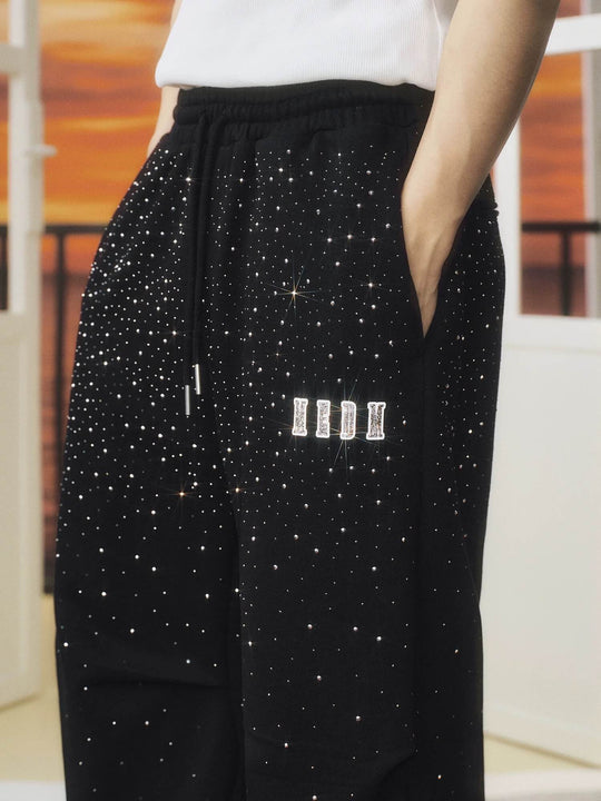 MEDM Starry Sky Rhinestone Baggy Sweatpants | Face 3 Face