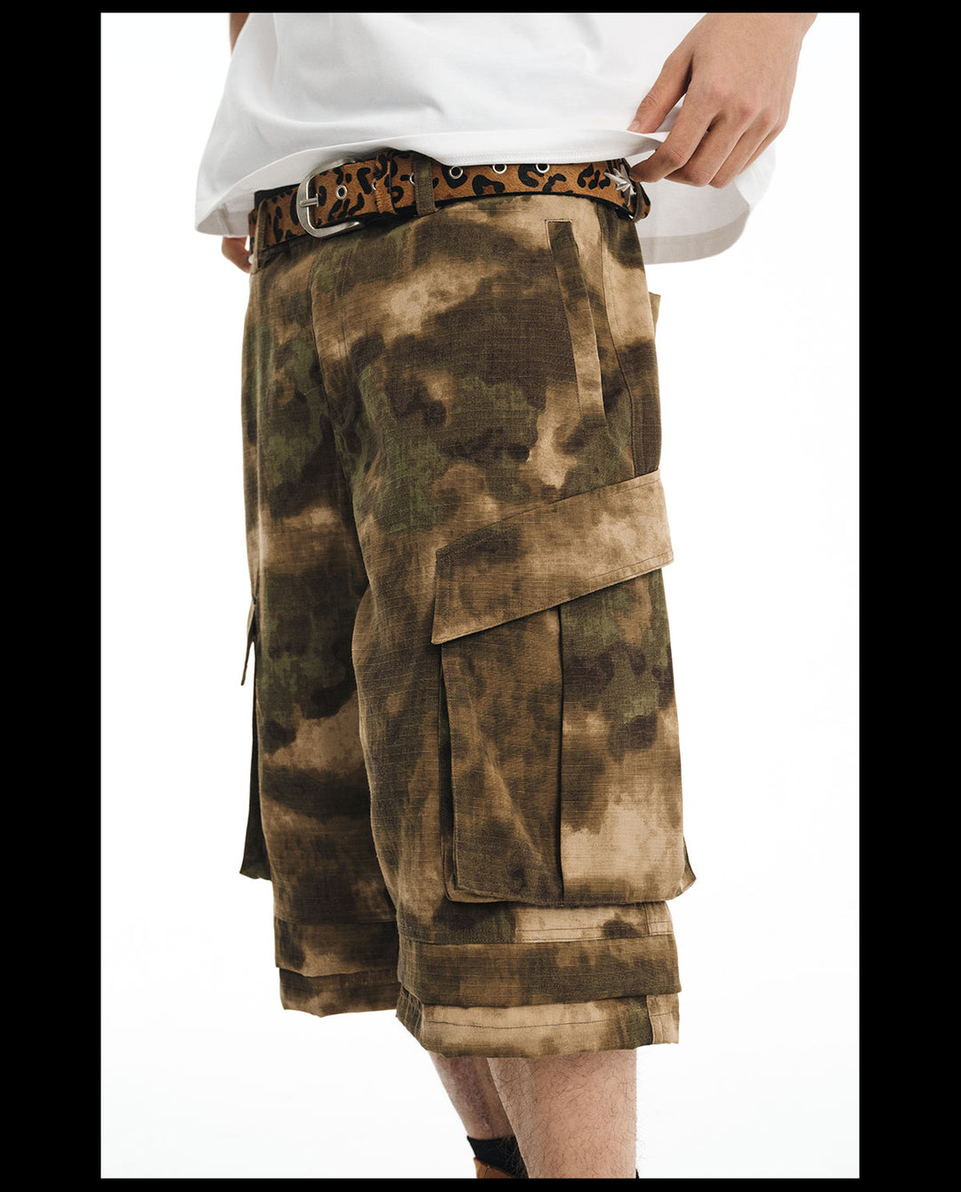 NOVACAM Camouflage Multi-Pocket Baggy Cargo Shorts | Face 3 Face