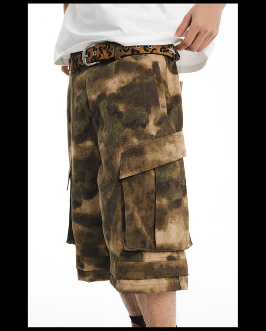 NOVACAM Camouflage Multi-Pocket Baggy Cargo Shorts | Face 3 Face