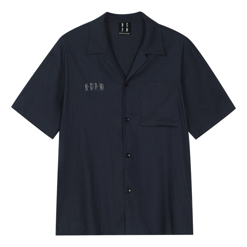 MEDM Linen Cuban Collar Shirt | Face 3 Face